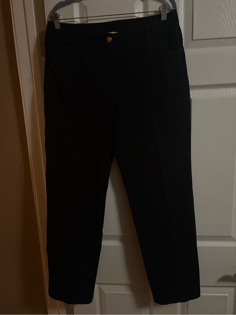 ST. JOHN black straight leg jeans contemporary designer women's 12